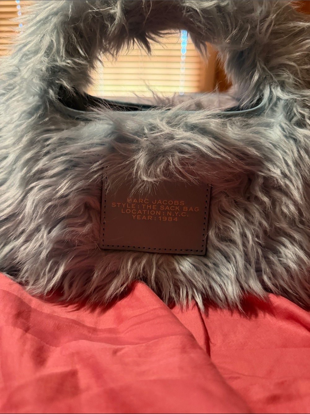 Marc Jacobs baby blue Faux Fur 'The Sack Bag' Tote - Picture 2 of 2
